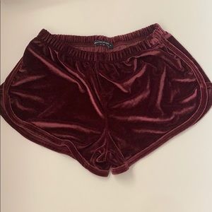 Brandy Melville Velvet Shorts